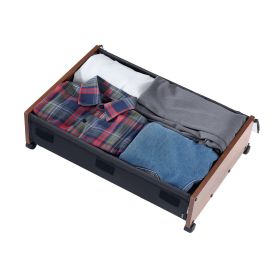 VEVOR Under Bed Storage with Wheels, 25.6 x 18.1 x 7.1 inch Underbed Containers, Underbed Shoes Organizer with Lockable Wheels