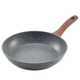 VEVOR Frying Pan Skillet, Aluminum Egg Fry Pans, 3 Piece Set (9.5, 11, 12 in), Nonsitck Heavy-Duty Skillets with Heat-Resistant Handle