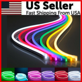 1M 2M 12V Flexible Sign Neon Lights Silicone Tube LED Strip Waterproof USA (Option: Warm White-1M)